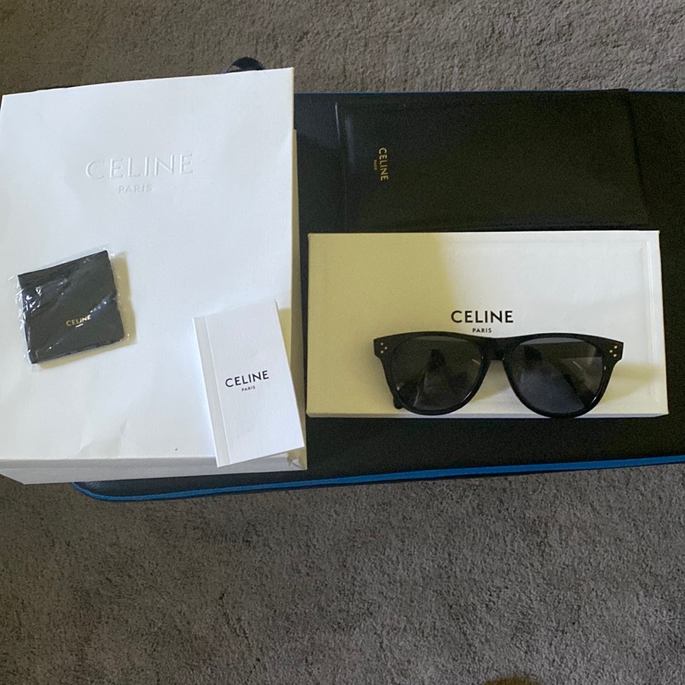 Brand New Celine Mens Sunglasses - Black, Polarized, Model CL40102F